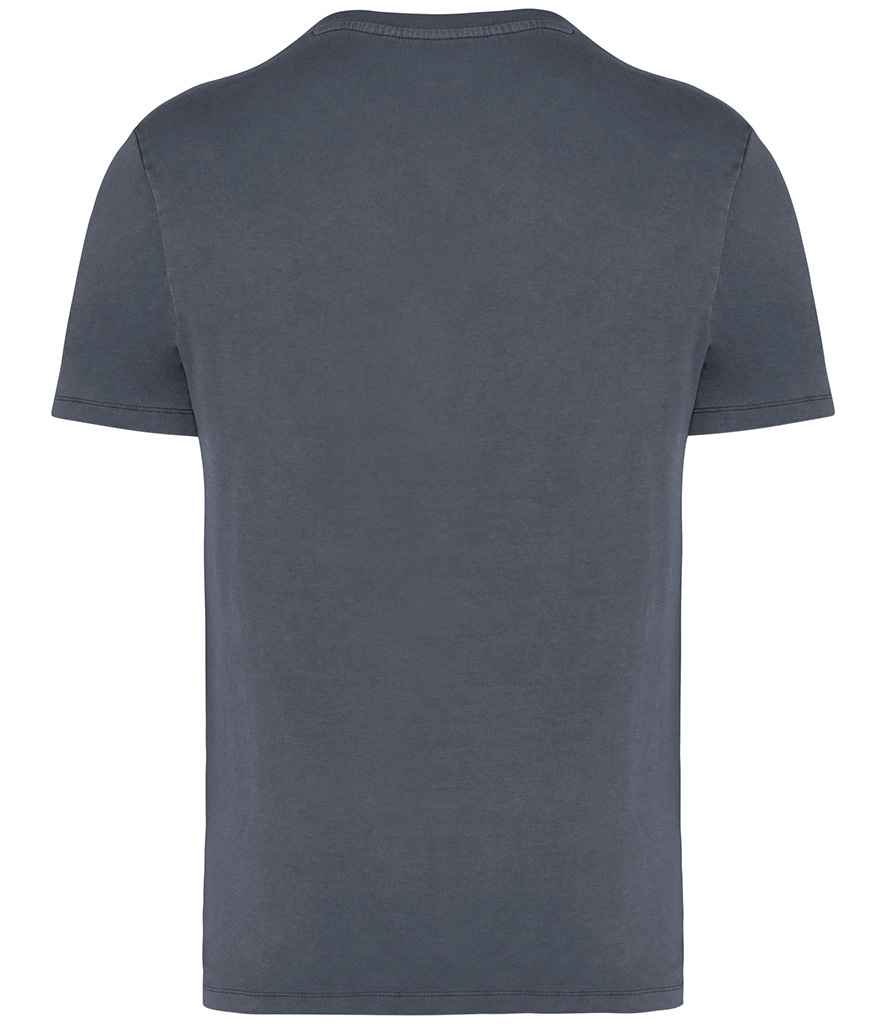 Native Spirit Unisex Faded T-Shirt in Washed Mineral Grey, back view