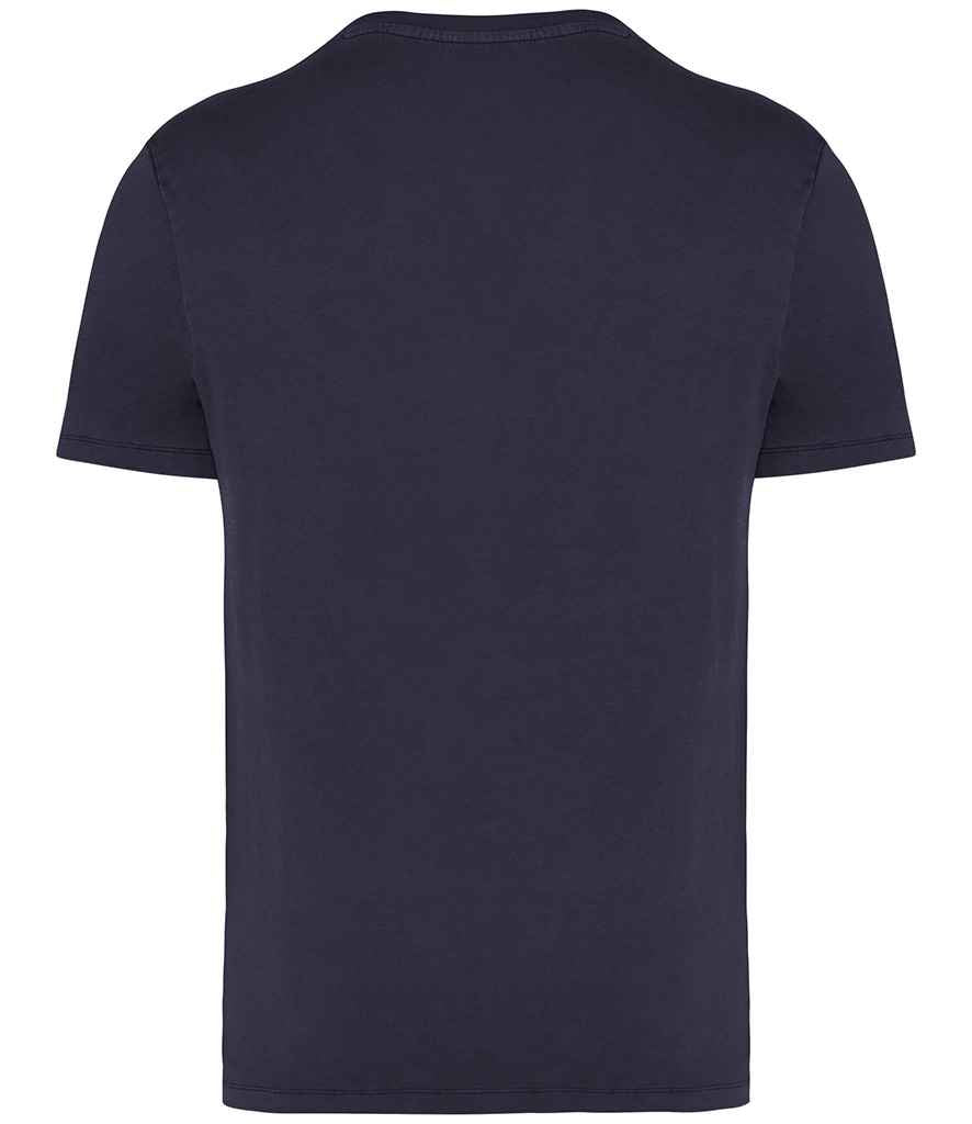 Native Spirit Unisex Faded T-Shirt in Washed Navy, back view