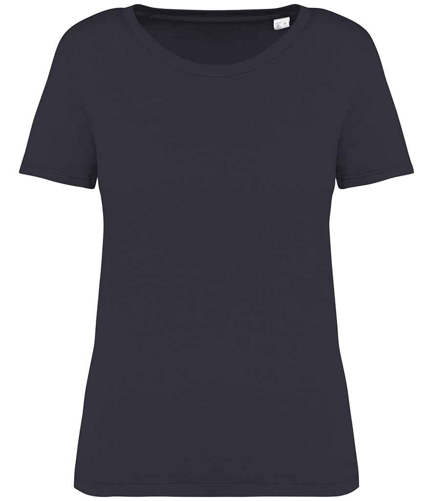 Native Spirit Ladies Faded T-Shirt in Washed Coal Grey, front view