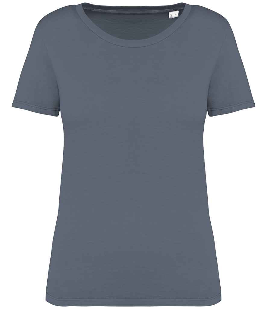 Native Spirit Ladies Faded T-Shirt in Washed Mineral Grey, front view