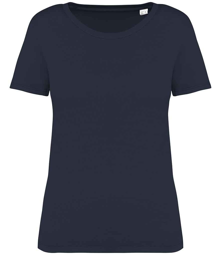Native Spirit Ladies Faded T-Shirt in Washed Navy, front view