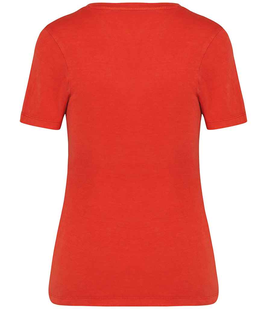 Native Spirit Ladies Faded T-Shirt in Washed Paprika, back view