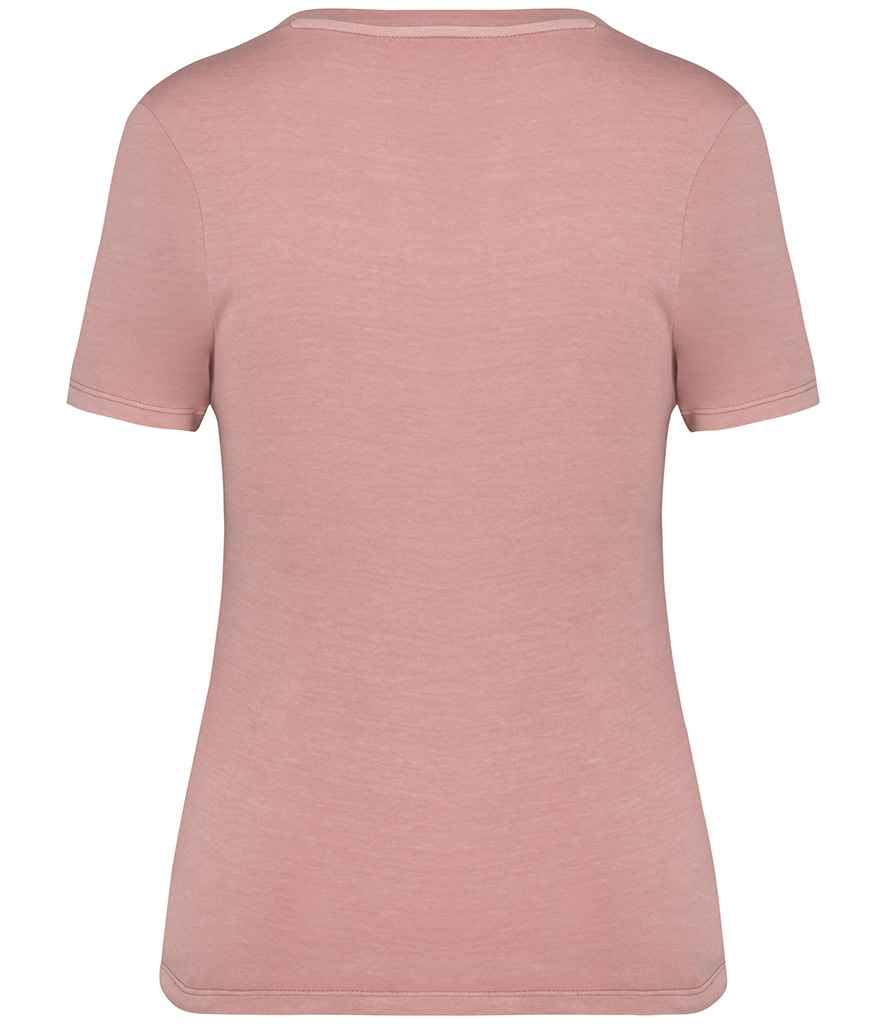 Native Spirit Ladies Faded T-Shirt in Washed Petal Rose, back view