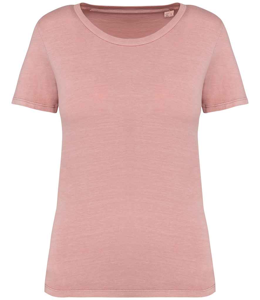 Native Spirit Ladies Faded T-Shirt in Washed Petal Rose, front view