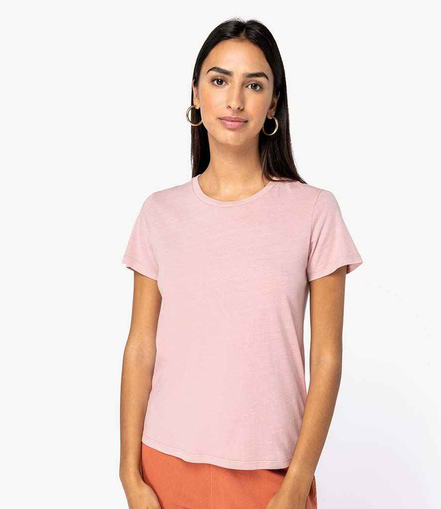 Native Spirit Ladies Faded T-Shirt in Washed Petal Rose