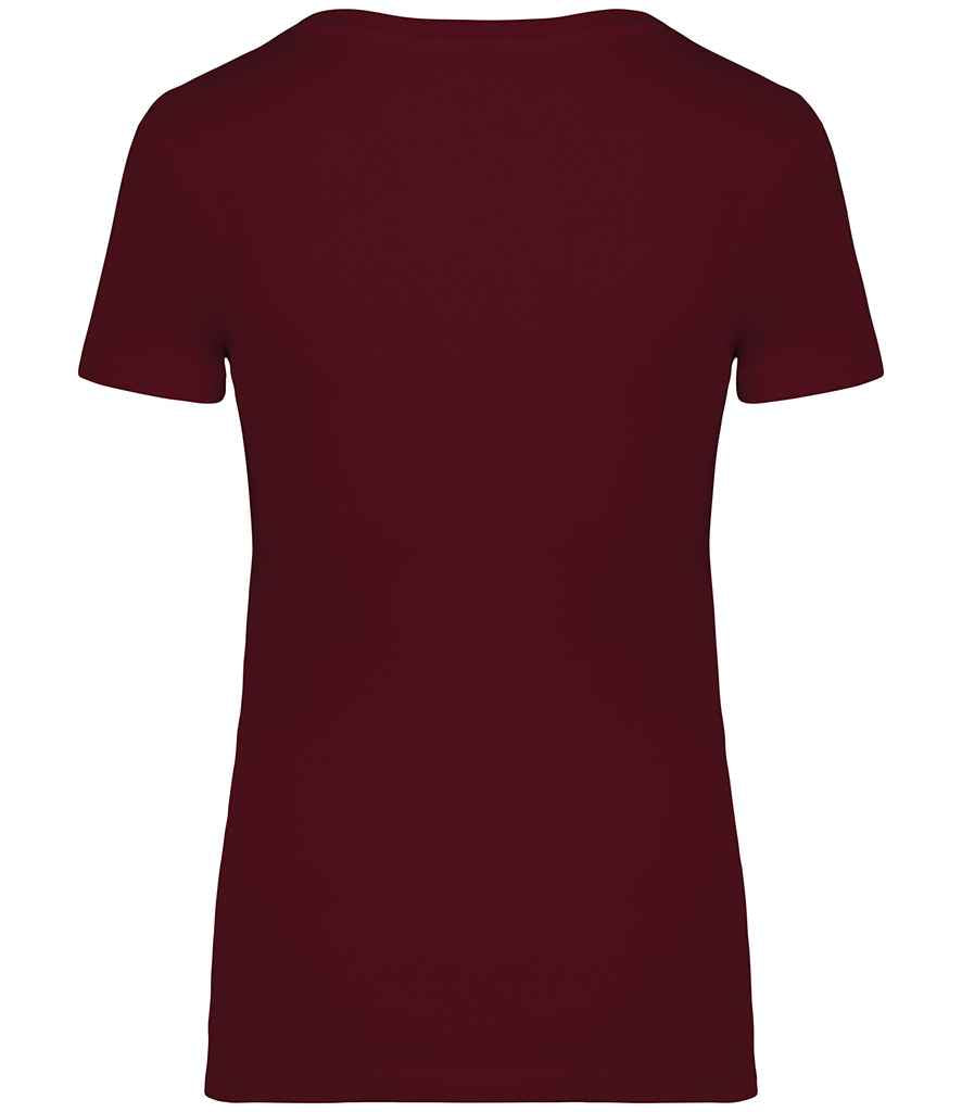 Native Spirit Ladies T-Shirt in Dark Cherry, back view