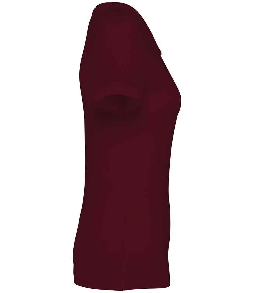 Native Spirit Ladies T-Shirt in Dark Cherry, side view