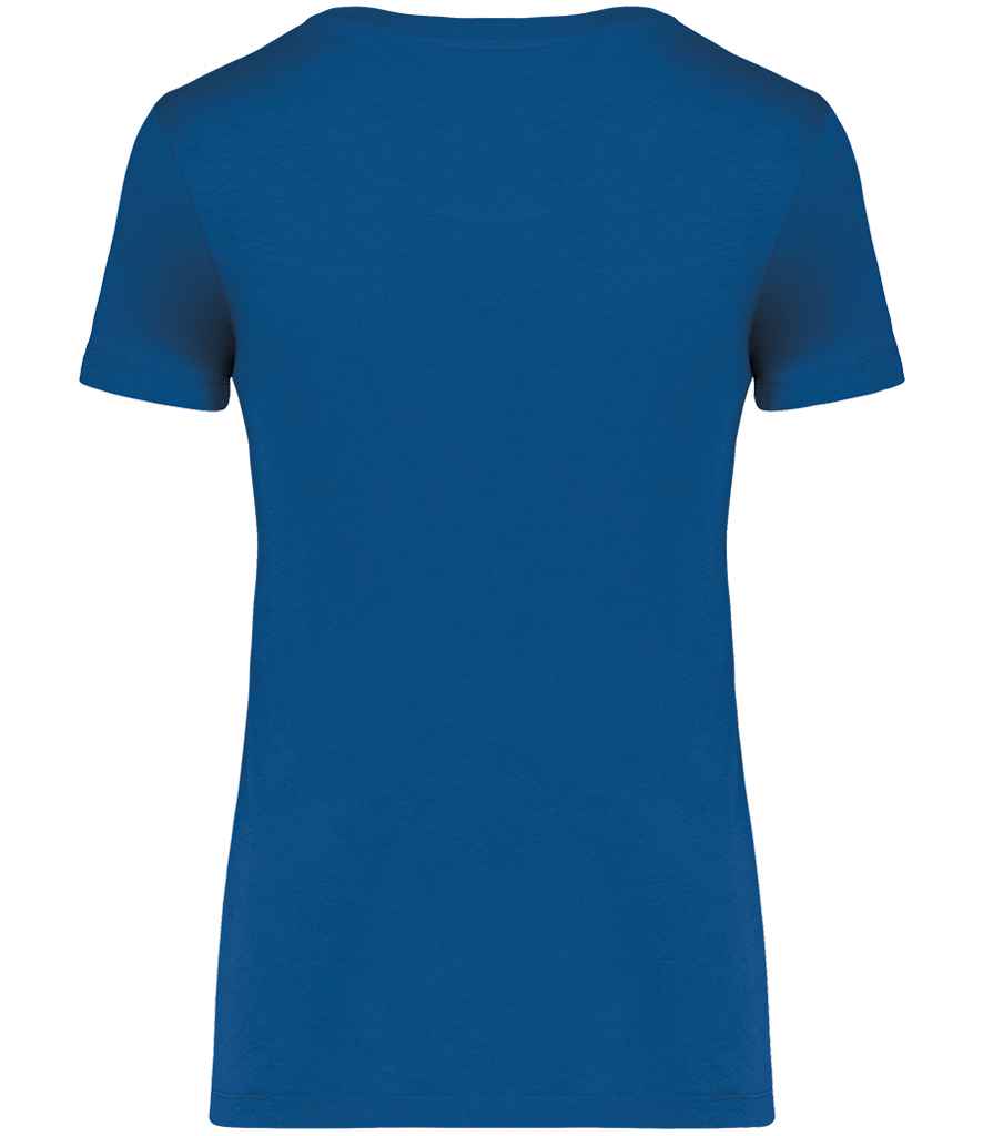 Native Spirit Ladies T-Shirt in Sea Blue, back view