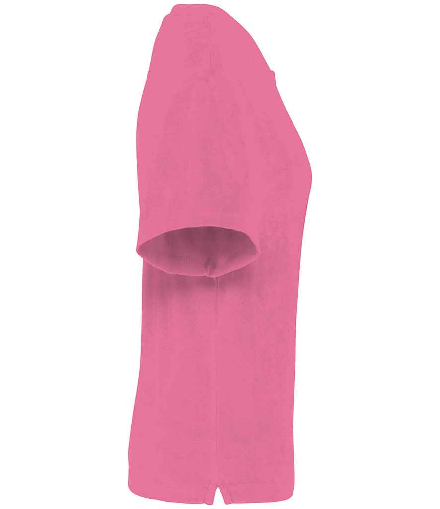 Native Spirit Ladies Terry Towel T-Shirt in Candy Rose, side view