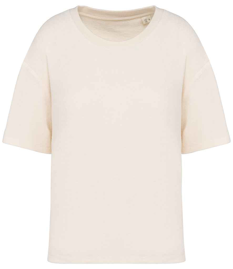 Native Spirit Ladies Terry Towel T-Shirt in Ivory, front view