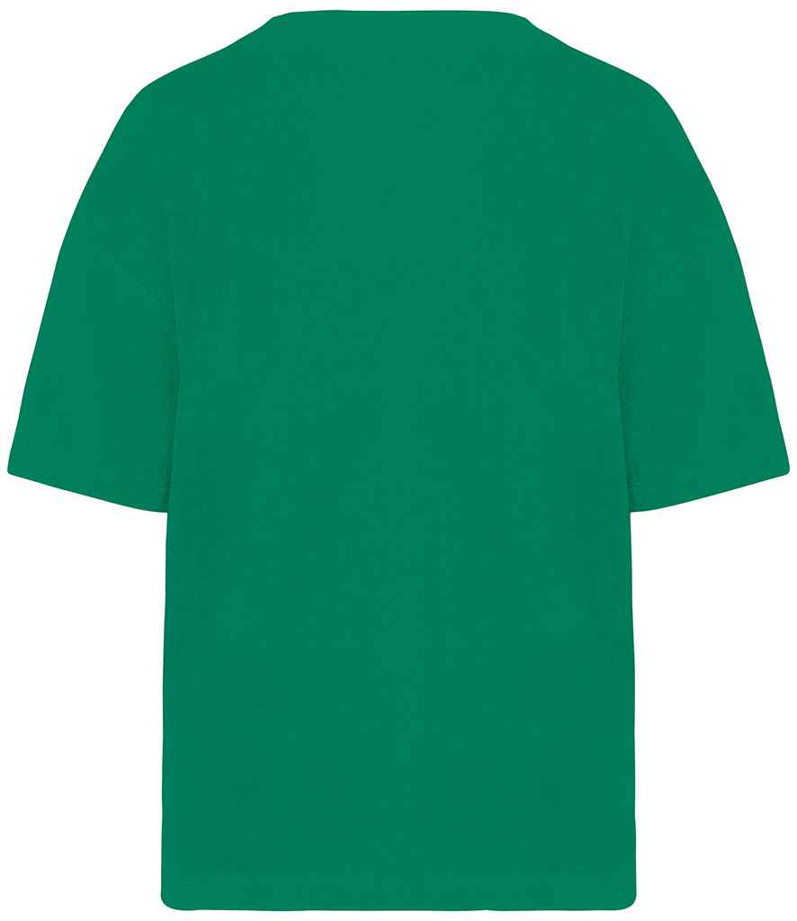 Native Spirit Ladies Terry Towel T-Shirt in Malachite Green, back view