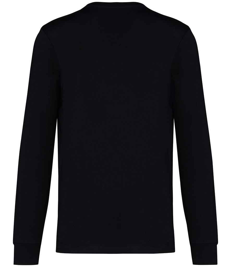 Native Spirit Unisex Crew Neck Long Sleeve T-Shirt in Black, back view