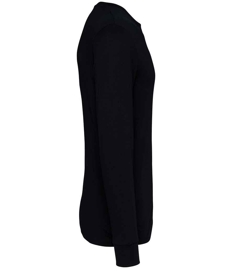 Native Spirit Unisex Crew Neck Long Sleeve T-Shirt in Black, side view