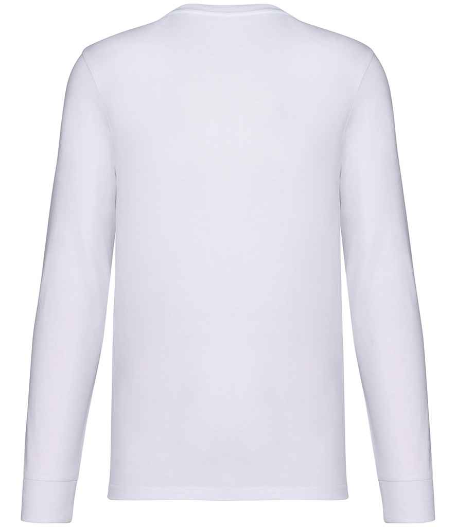 Native Spirit Unisex Crew Neck Long Sleeve T-Shirt in White, back view