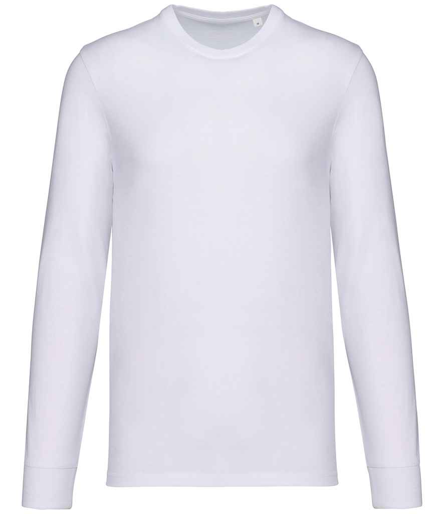 Native Spirit Unisex Crew Neck Long Sleeve T-Shirt in White, front view