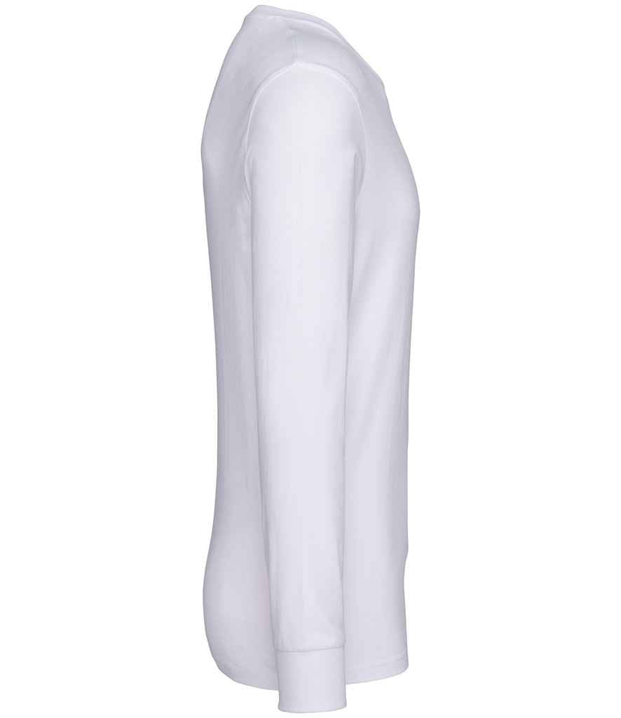 Native Spirit Unisex Crew Neck Long Sleeve T-Shirt in White, side view