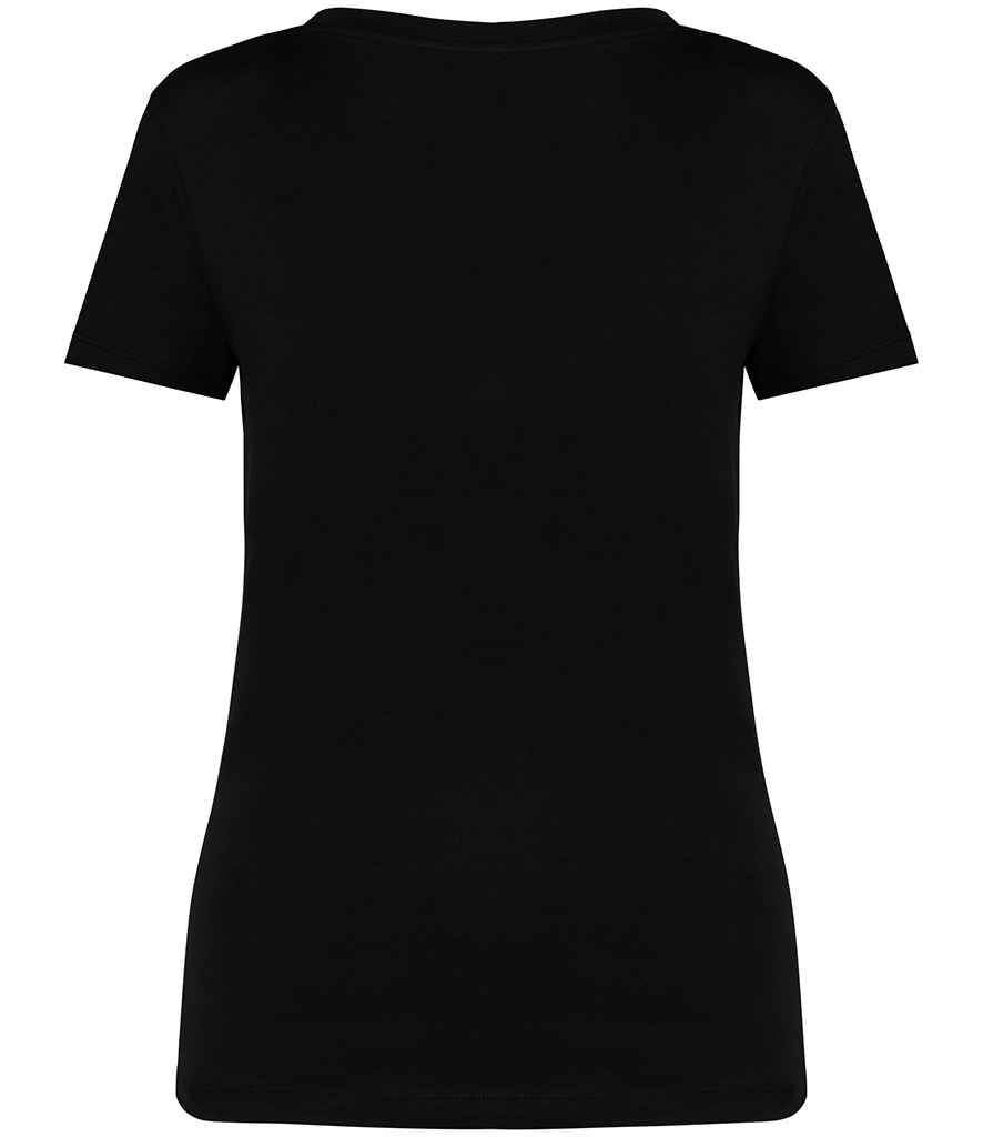 Native Spirit Ladies V Neck T-Shirt in Black, back view