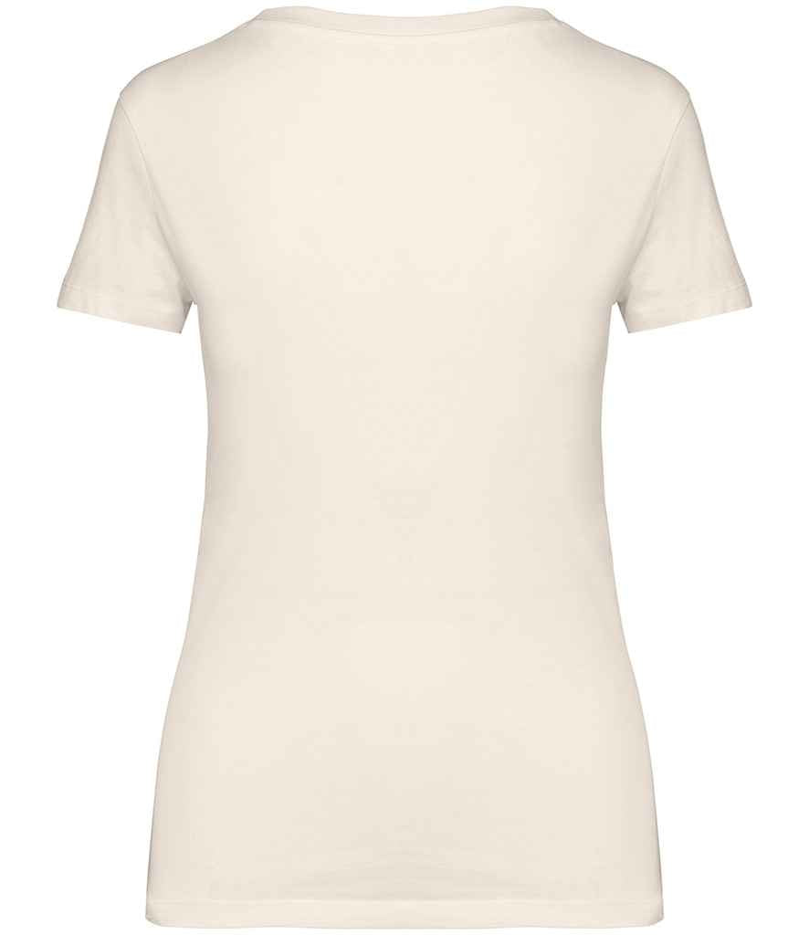 Native Spirit Ladies V Neck T-Shirt in Ivory, back view