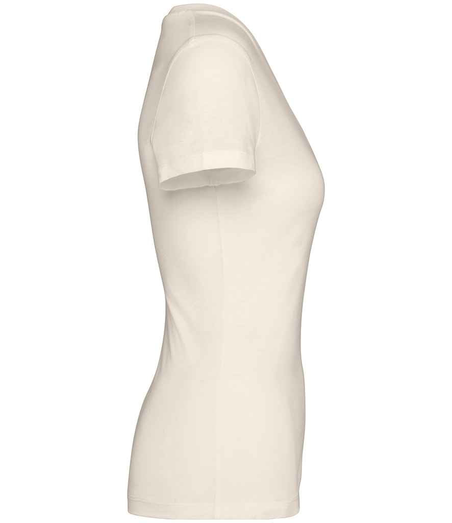 Native Spirit Ladies V Neck T-Shirt in Ivory, side view