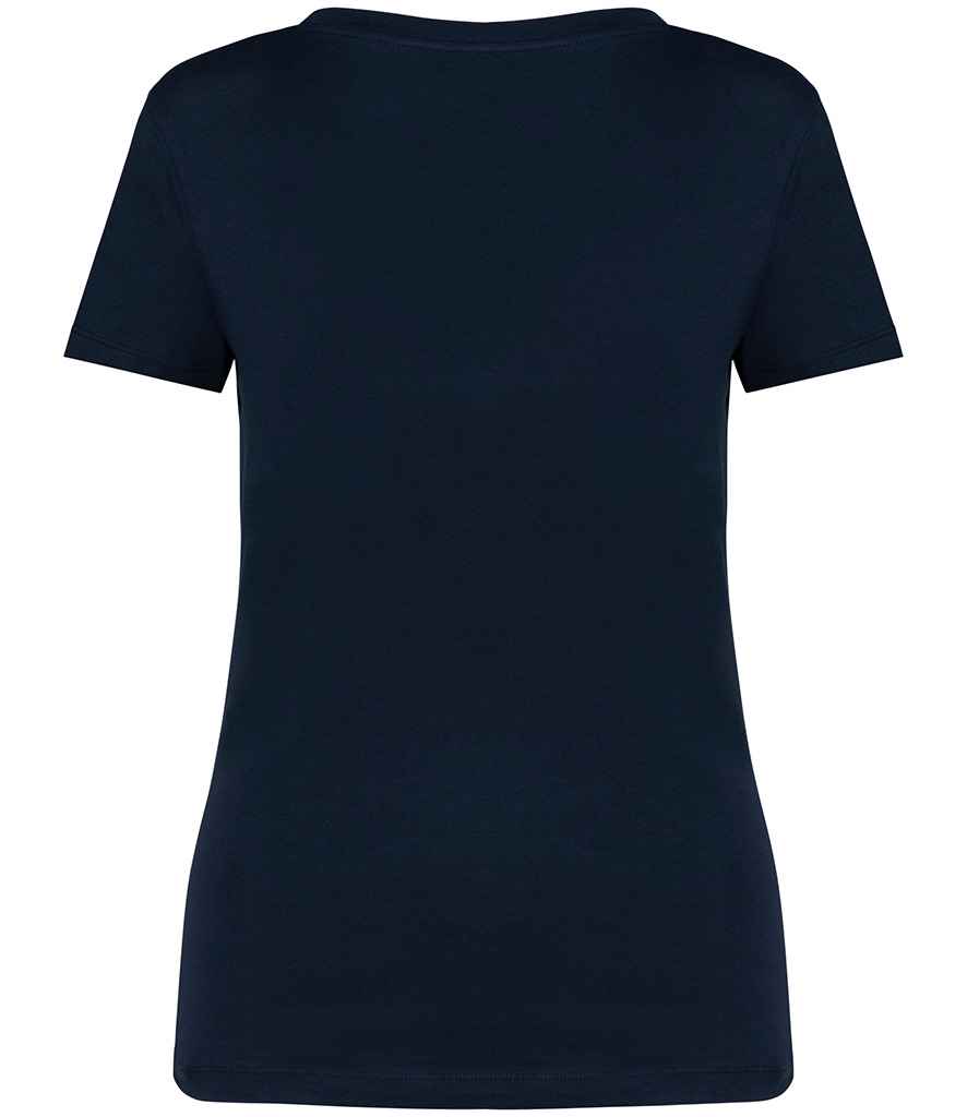 Native Spirit Ladies V Neck T-Shirt in Navy, back view