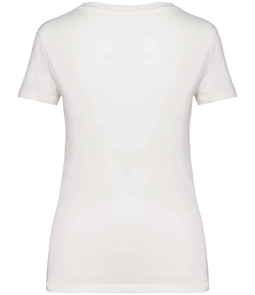 Native Spirit Ladies V Neck T-Shirt in White, back view