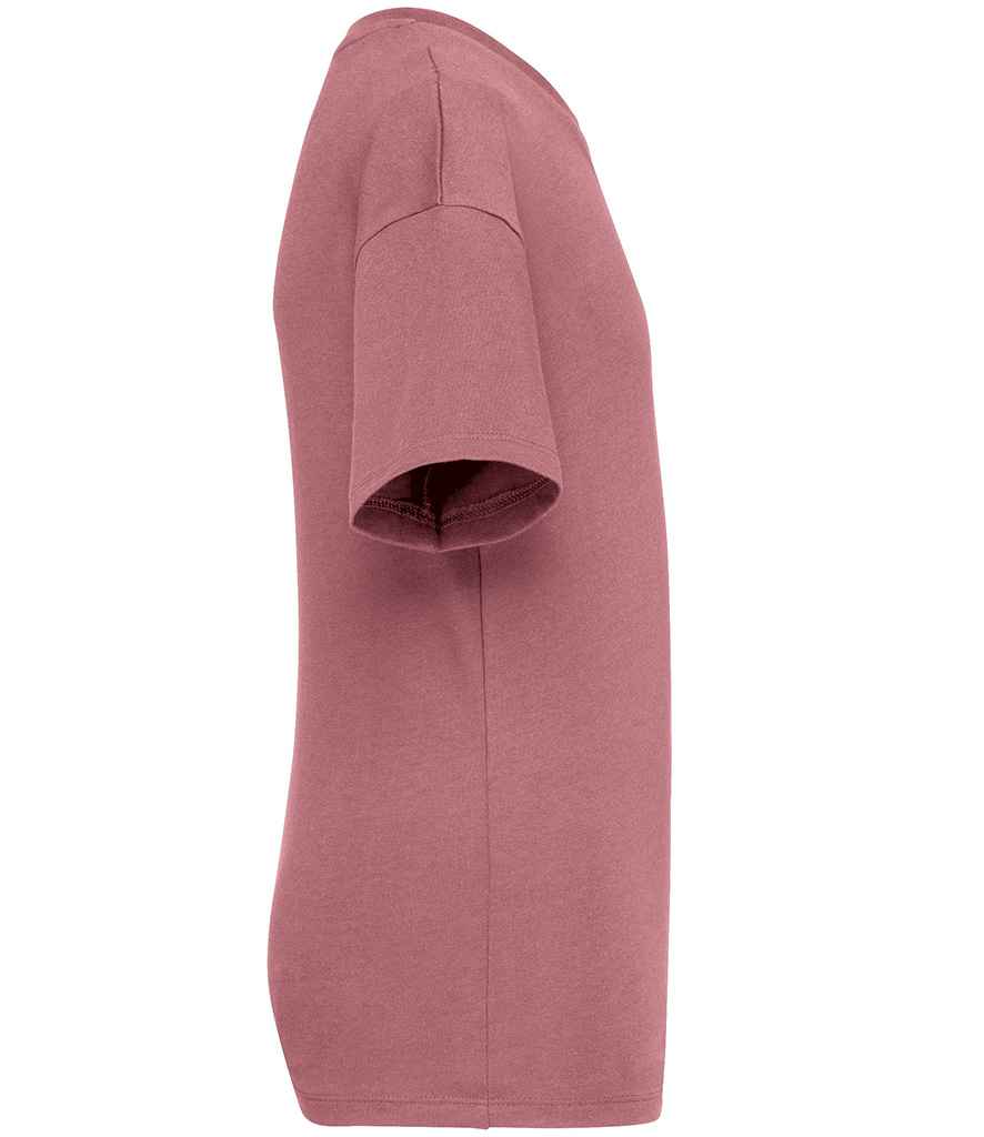 Native Spirit Kids Dropped Shoulder T-Shirt in Antique Rose, side view