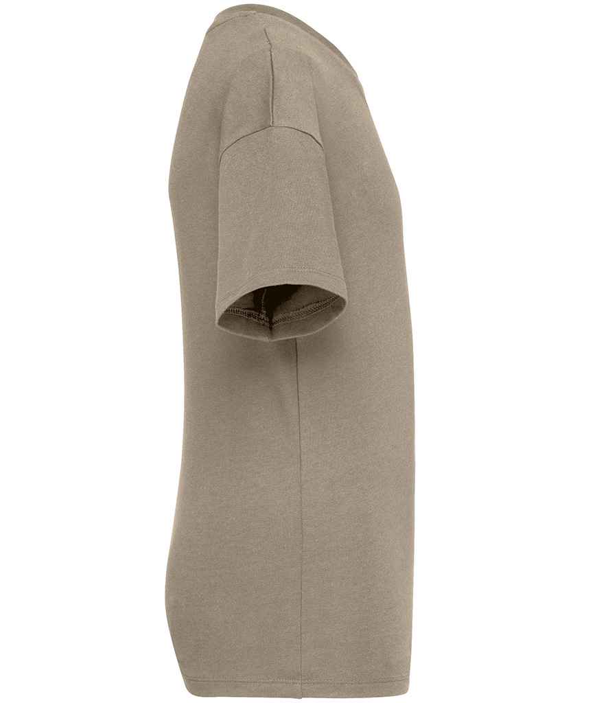 Native Spirit Kids Dropped Shoulder T-Shirt in Wet Sand, side view