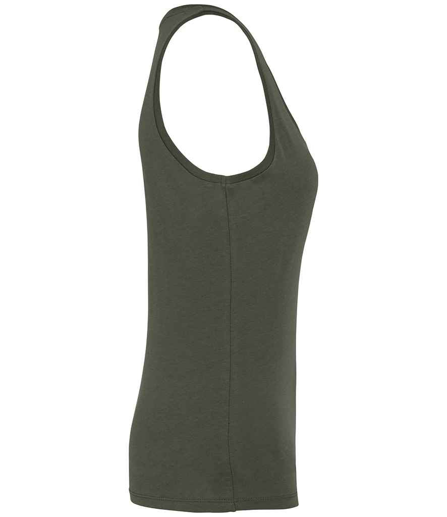Native Spirit Ladies Tank Top in Organic Khaki, side view