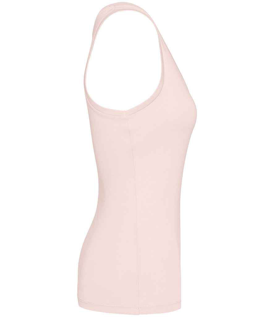 Native Spirit Ladies Tank Top in Pearl Rose, side view