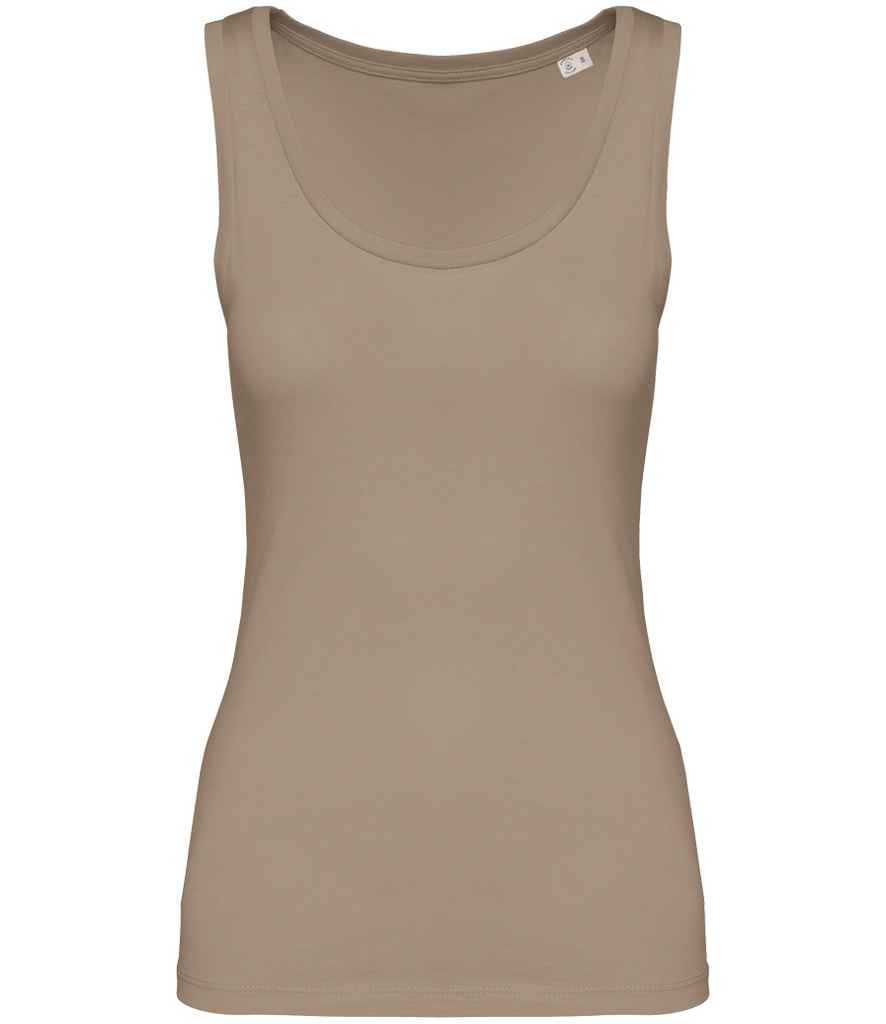 Native Spirit Ladies Tank Top in Wet Sand, front view