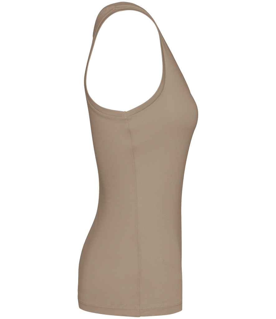 Native Spirit Ladies Tank Top in Wet Sand, side view