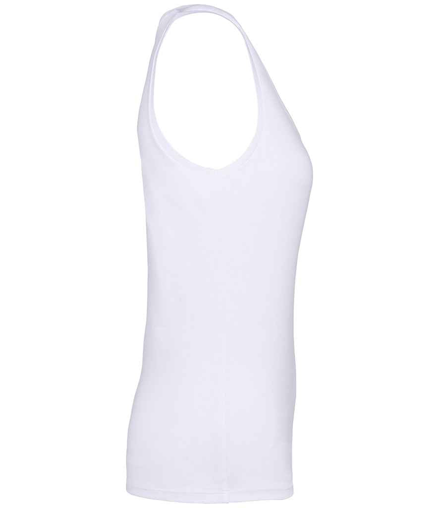 Native Spirit Ladies Tank Top in White, side view