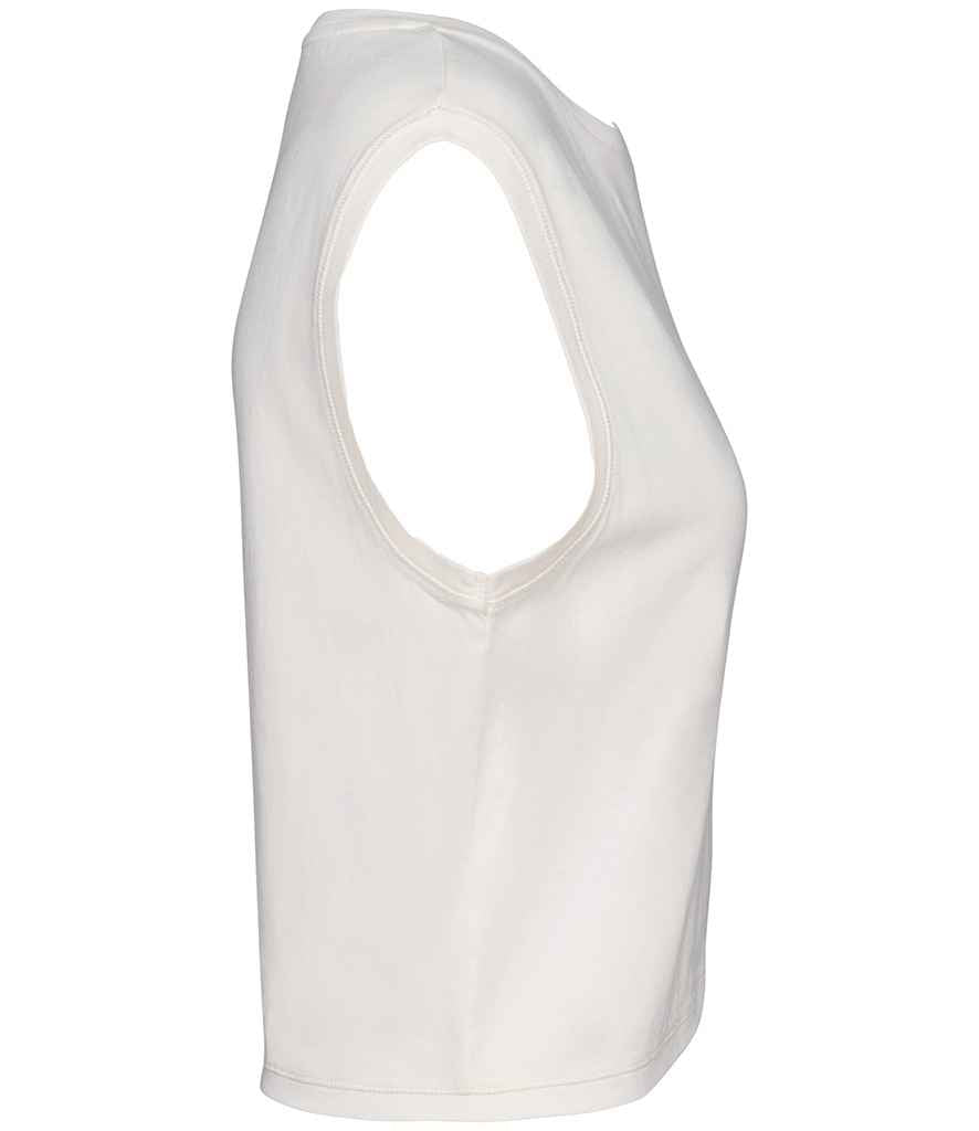 Native Spirit Ladies Cropped Tank Top in Washed Ivory, side view