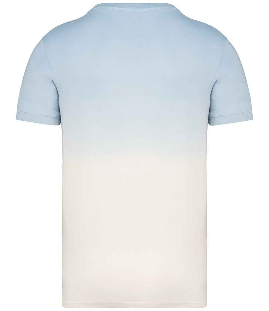 Native Spirit Unisex Dip Dye T-Shirt in Dip Dye Aquamarine, back view