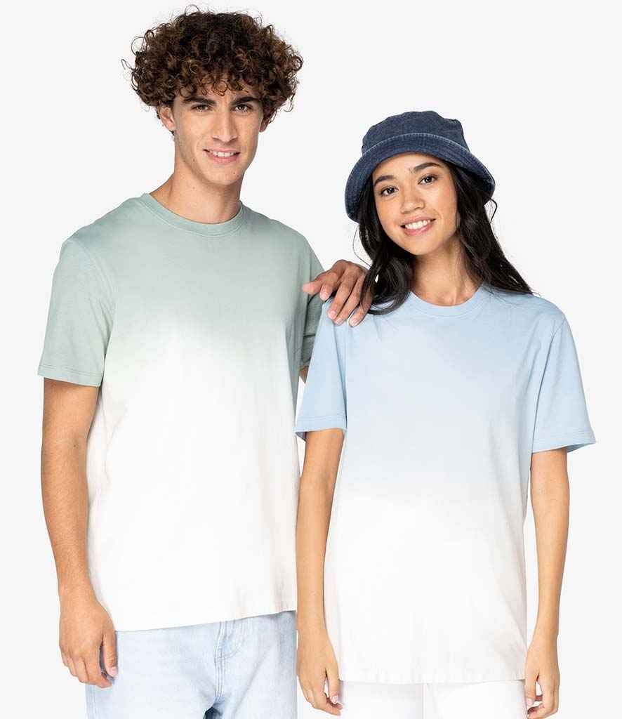Native Spirit Unisex Dip Dye T-Shirt in Dip Dye Aquamarine
