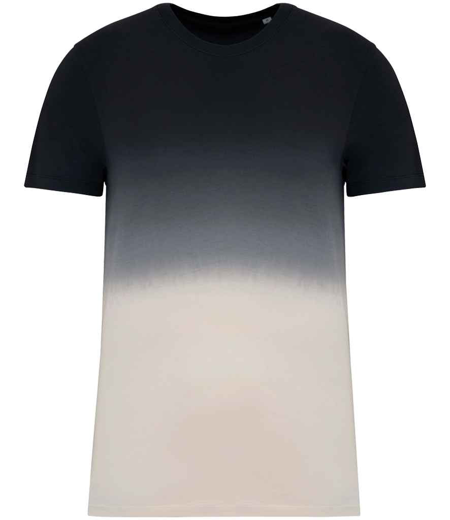 Native Spirit Unisex Dip Dye T-Shirt in Dip Dye Black, front view
