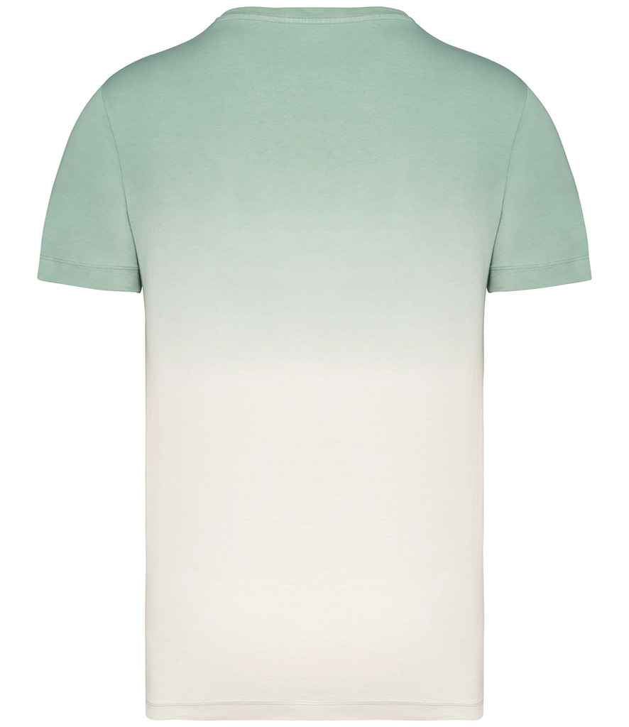 Native Spirit Unisex Dip Dye T-Shirt in Dip Dye Jade Green, back view