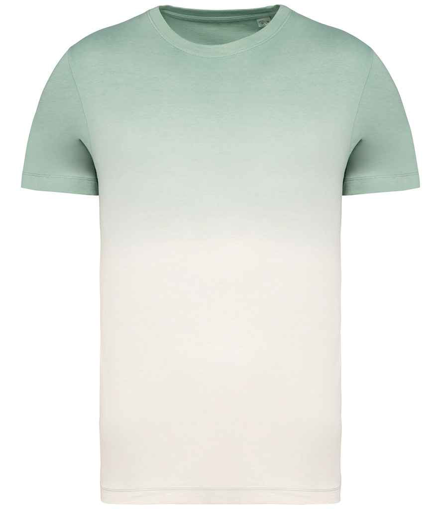 Native Spirit Unisex Dip Dye T-Shirt in Dip Dye Jade Green, front view