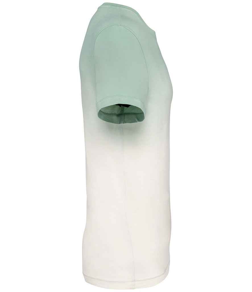 Native Spirit Unisex Dip Dye T-Shirt in Dip Dye Jade Green, side view