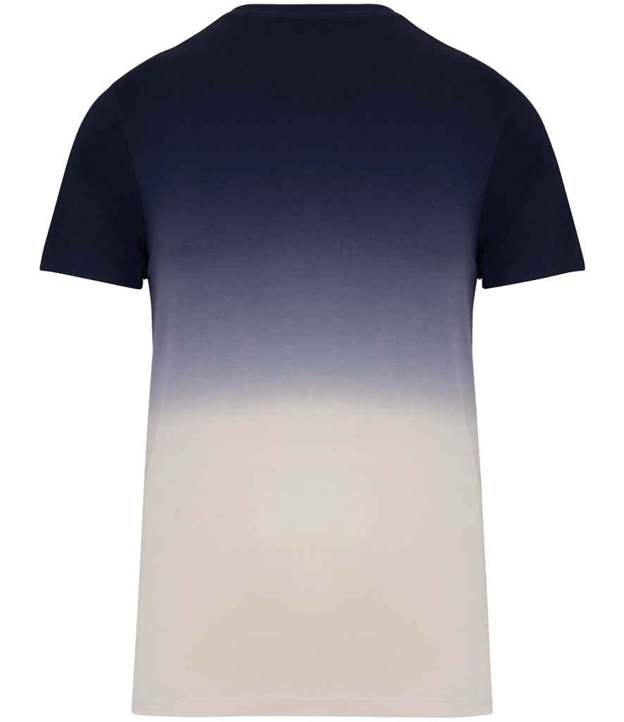 Native Spirit Unisex Dip Dye T-Shirt in Dip Dye Navy, back view