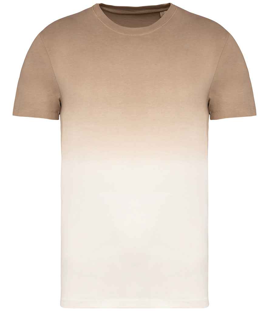 Native Spirit Unisex Dip Dye T-Shirt in Dip Dye Wet Sand, front view