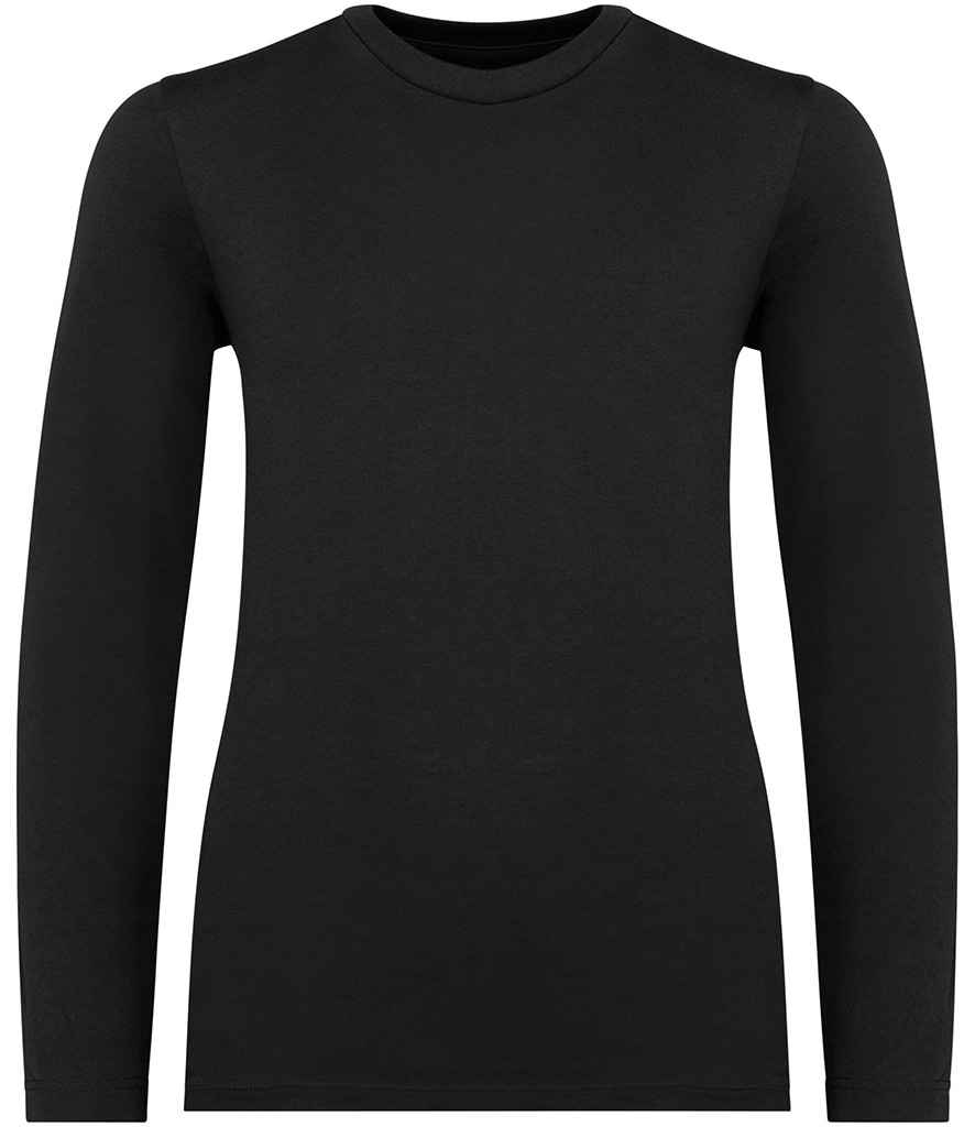 Native Spirit Kids Long Sleeve T-Shirt in Black, front view