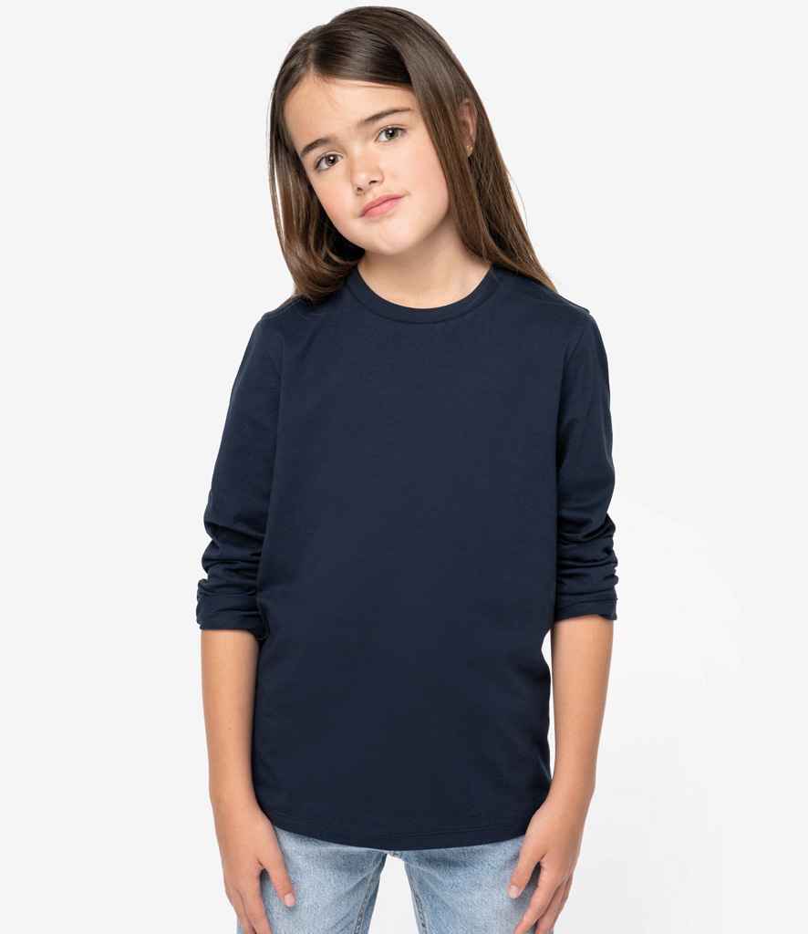 Native Spirit Kids Long Sleeve T-Shirt in Navy
