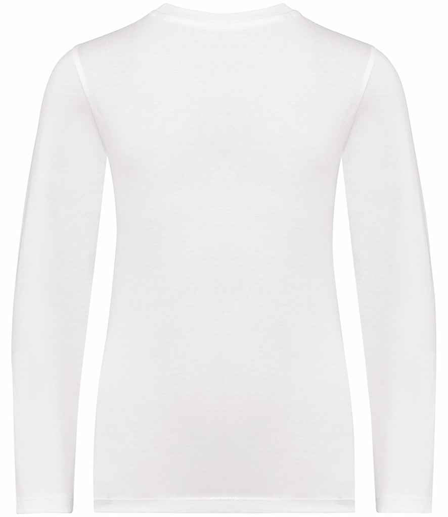Native Spirit Kids Long Sleeve T-Shirt in White, back view