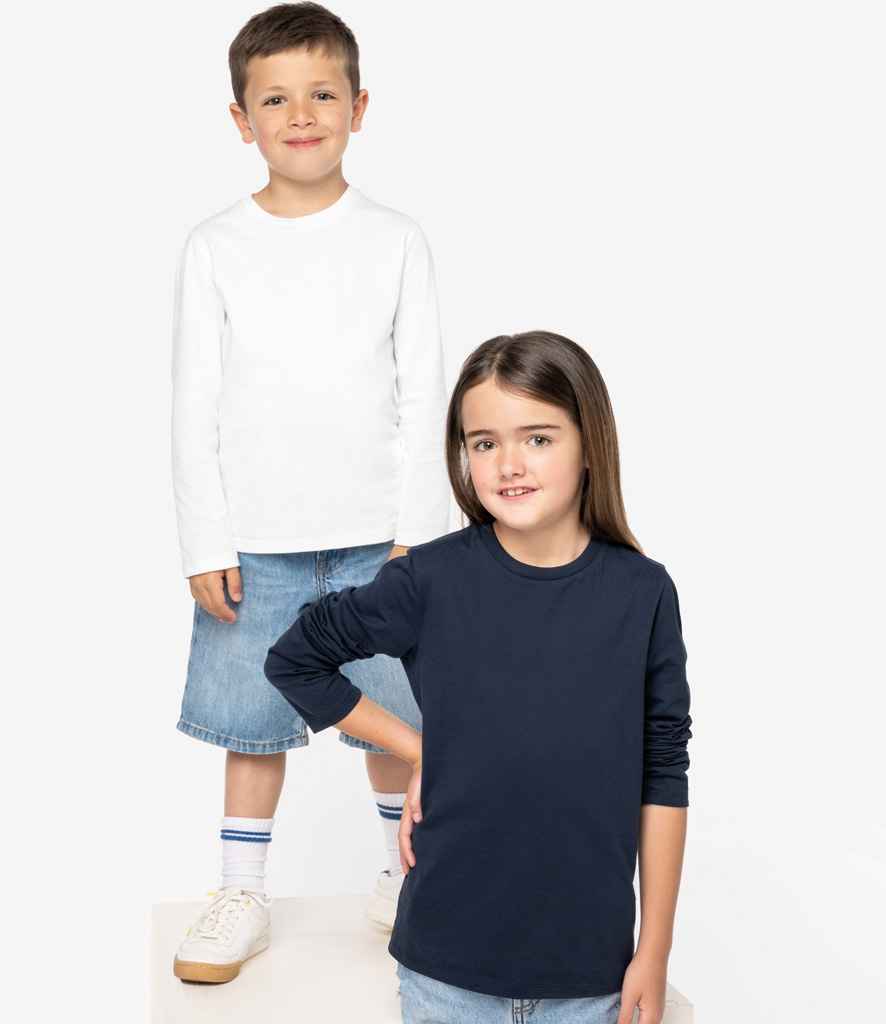 Native Spirit Kids Long Sleeve T-Shirt in White