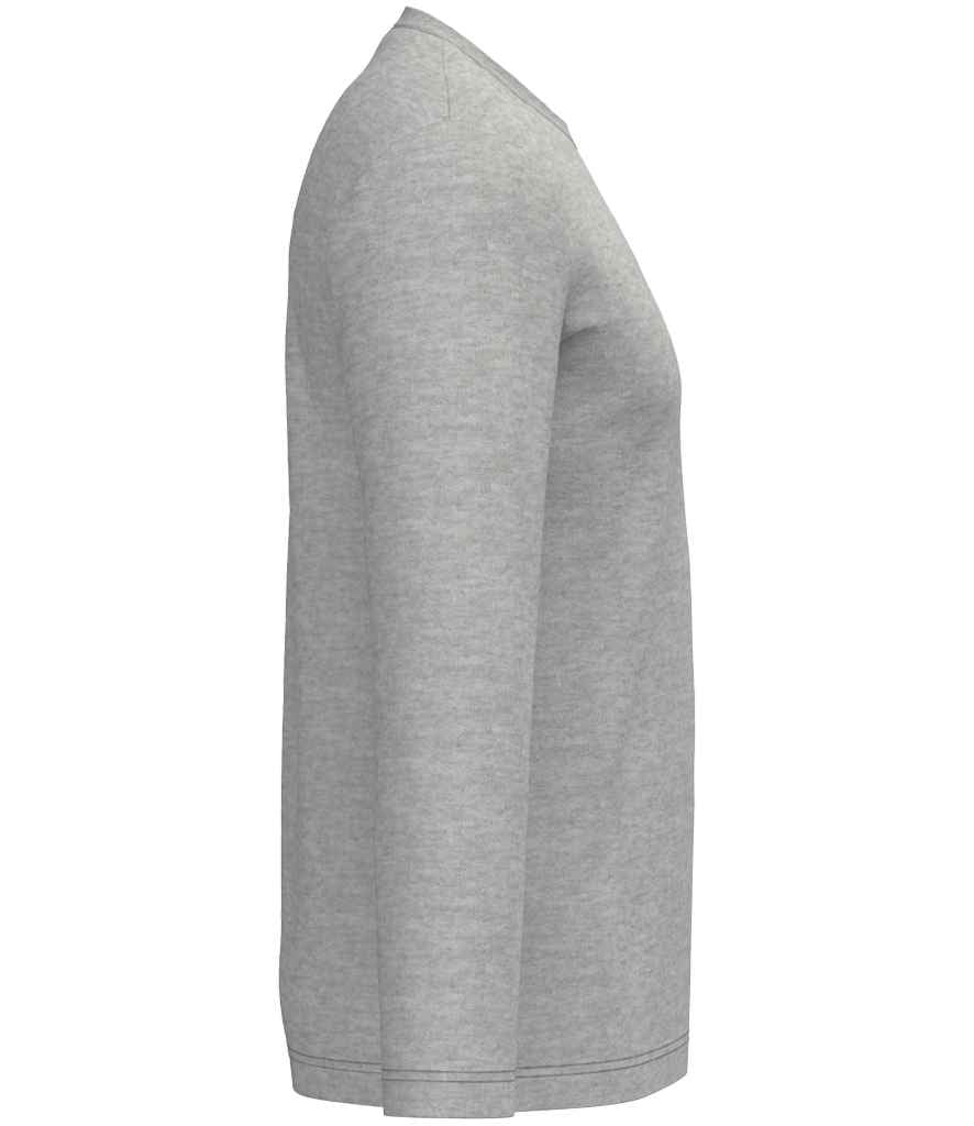 Native Spirit Unisex Long Sleeve T-Shirt in Moon Grey Heather, side view