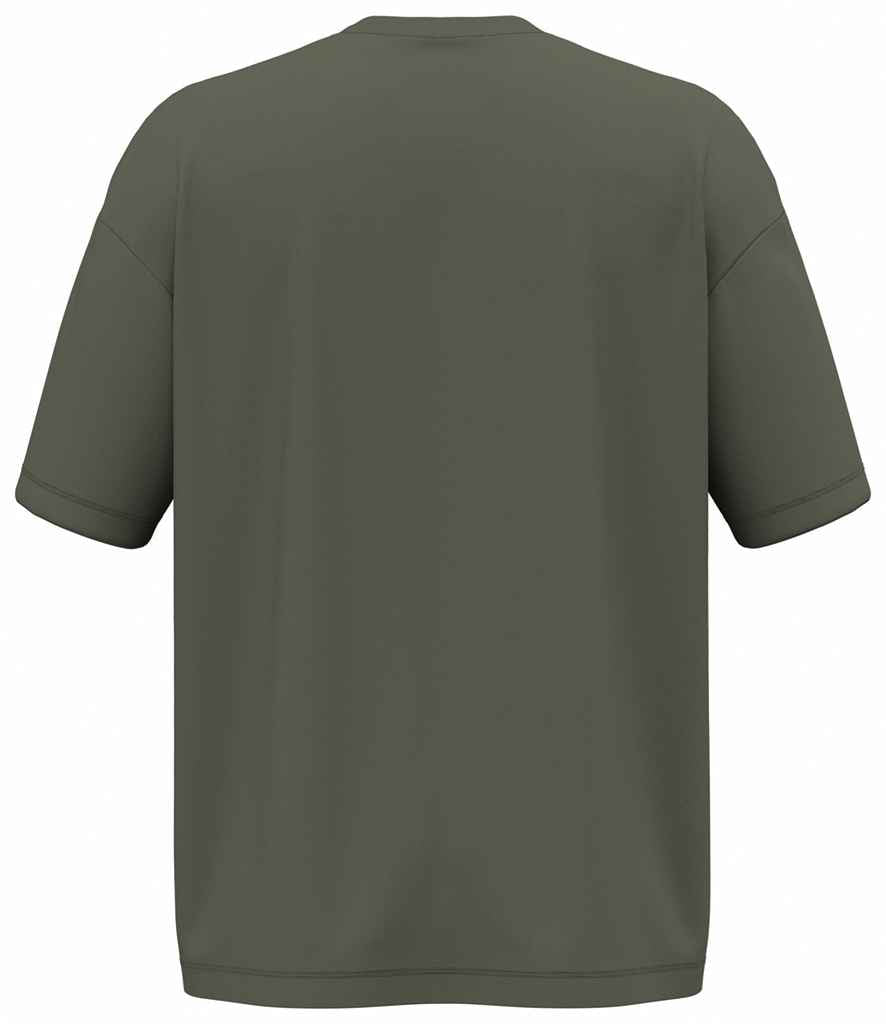 Native Spirit Oversized T-Shirt in Organic Khaki, back view