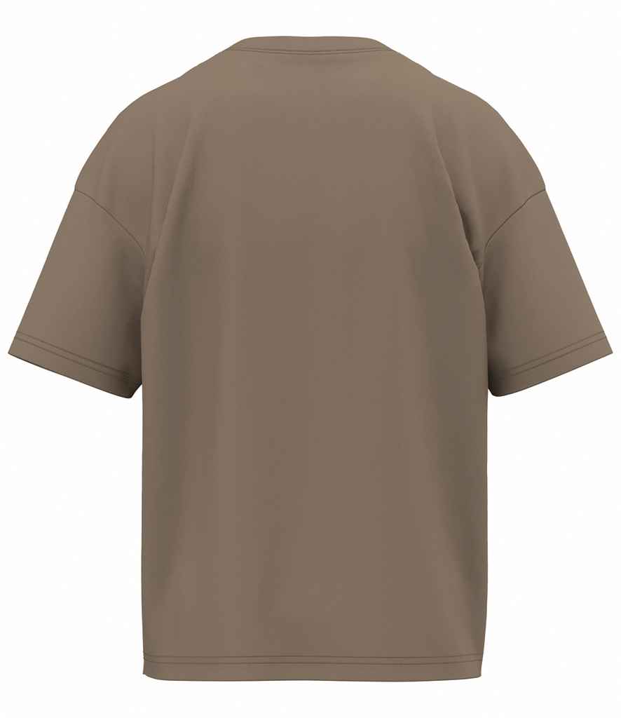 Native Spirit Kids Oversized T-Shirt in Driftwood, back view