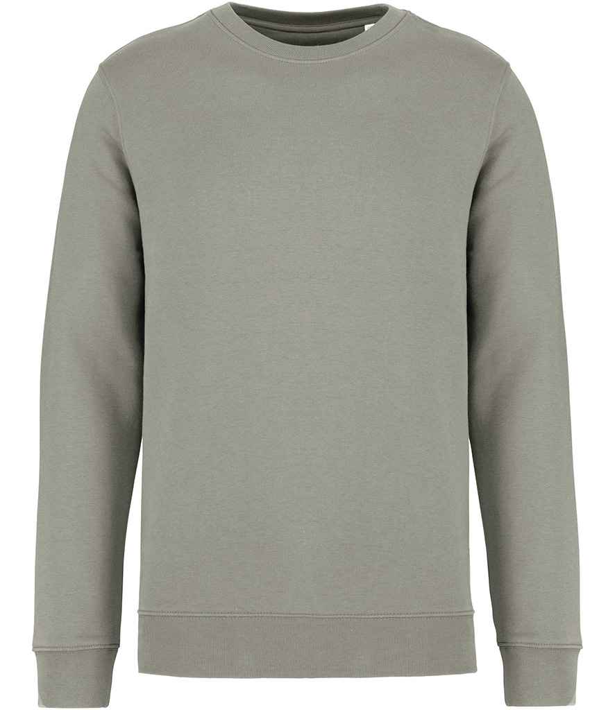 Native Spirit Unisex Heavyweight Crew Neck Sweatshirt in Almond Green, front view