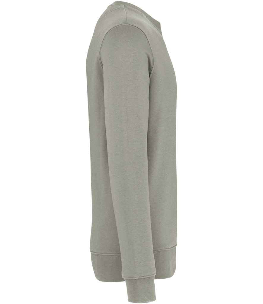 Native Spirit Unisex Heavyweight Crew Neck Sweatshirt in Almond Green, side view